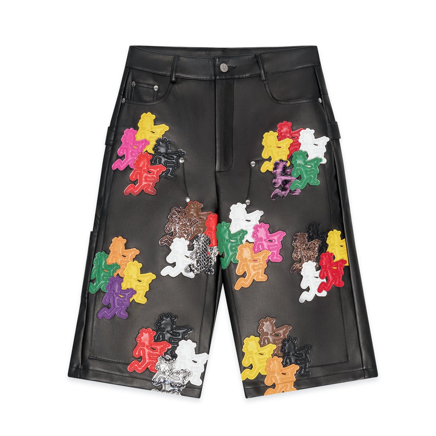 Leather Splat Jorts